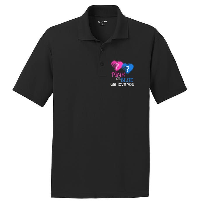 Pink or Blue We Love You PosiCharge RacerMesh Polo