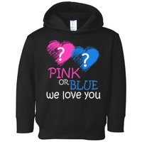 Pink or Blue We Love You Toddler Hoodie