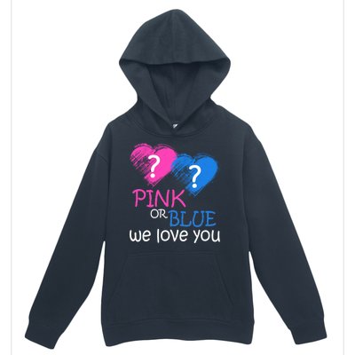 Pink or Blue We Love You Urban Pullover Hoodie