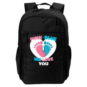 Pink Or Blue We Love You Gender Reval Daily Commute Backpack