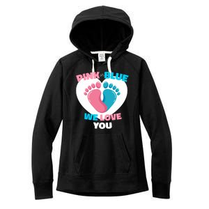 Pink Or Blue We Love You Gender Reval Women's Fleece Hoodie