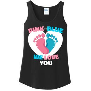 Pink Or Blue We Love You Gender Reval Ladies Essential Tank