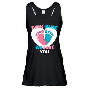 Pink Or Blue We Love You Gender Reval Ladies Essential Flowy Tank