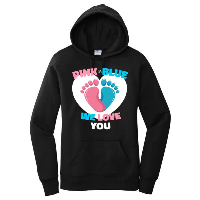 Pink Or Blue We Love You Gender Reval Women's Pullover Hoodie