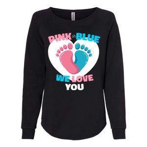 Pink Or Blue We Love You Gender Reval Womens California Wash Sweatshirt