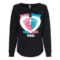 Pink Or Blue We Love You Gender Reval Womens California Wash Sweatshirt