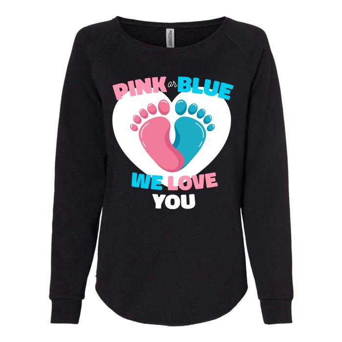 Pink Or Blue We Love You Gender Reval Womens California Wash Sweatshirt