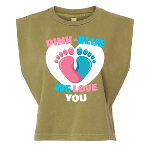 Pink Or Blue We Love You Gender Reval Garment-Dyed Women's Muscle Tee