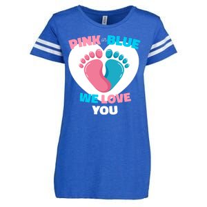 Pink Or Blue We Love You Gender Reval Enza Ladies Jersey Football T-Shirt