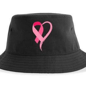 Pink Ribbon Of Love Breast Cancer Awareness Sustainable Bucket Hat