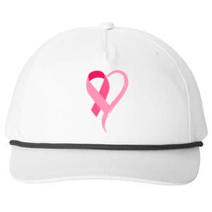 Pink Ribbon Of Love Breast Cancer Awareness Snapback Five-Panel Rope Hat