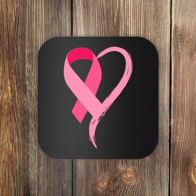 Pink Ribbon Of Love Breast Cancer Awareness Coaster