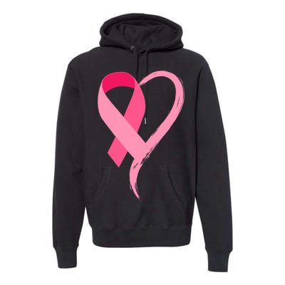 Pink Ribbon Of Love Breast Cancer Awareness Premium Hoodie