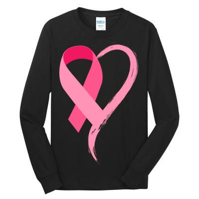 Pink Ribbon Of Love Breast Cancer Awareness Tall Long Sleeve T-Shirt