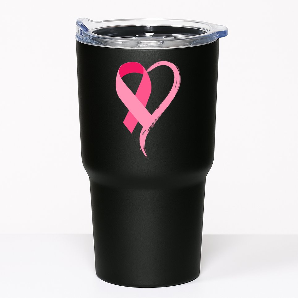 Pink Ribbon Of Love Breast Cancer Awareness Tumbler