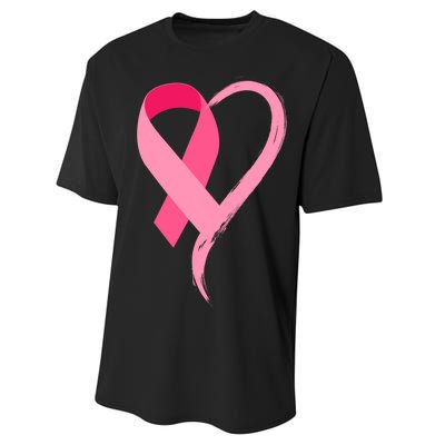 Pink Ribbon Of Love Breast Cancer Awareness Performance Sprint T-Shirt