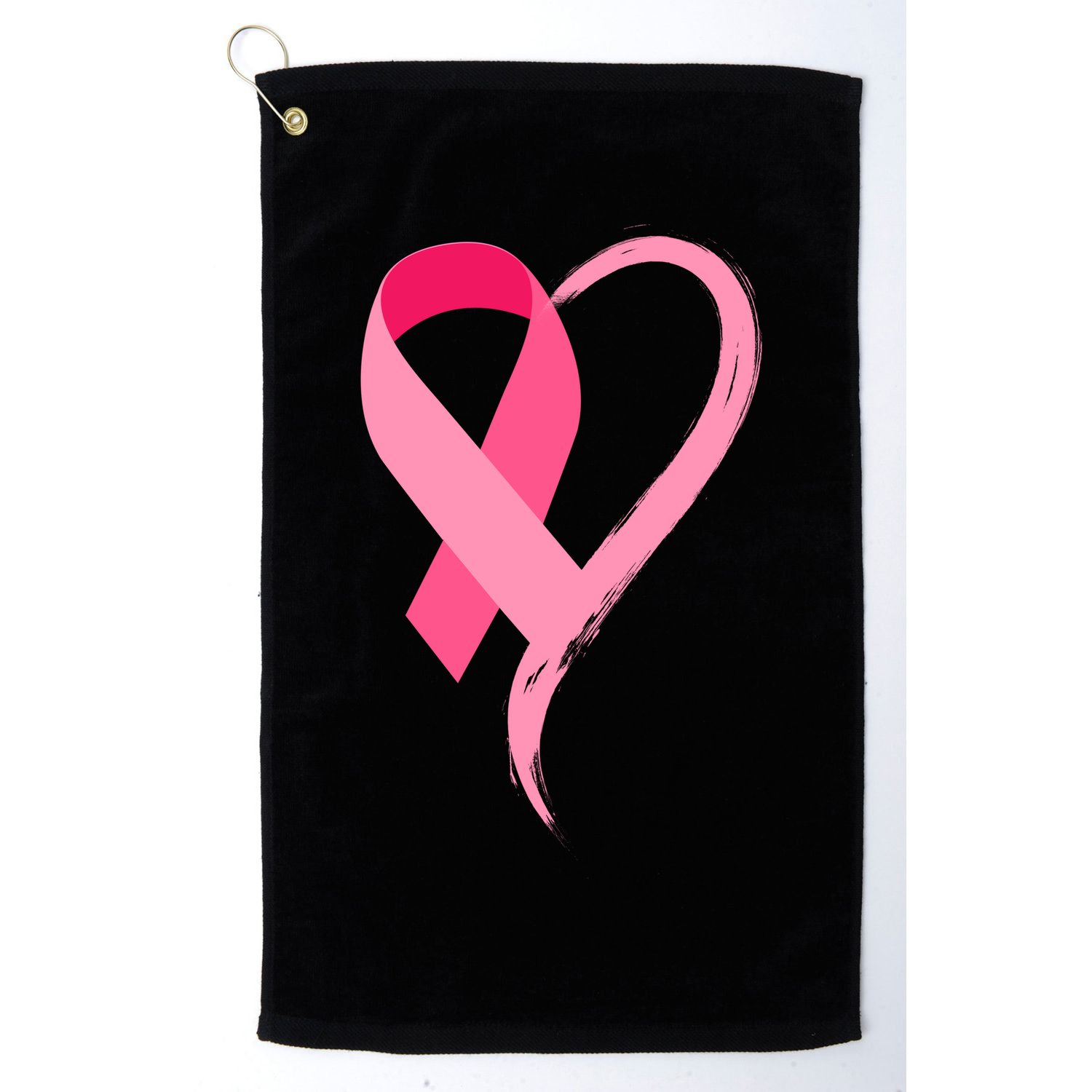 Pink Ribbon Of Love Breast Cancer Awareness Golf Towel
