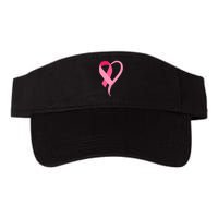 Pink Ribbon Of Love Breast Cancer Awareness Valucap Bio-Washed Visor