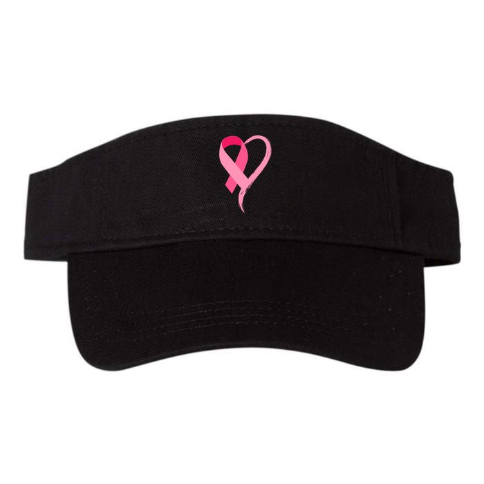 Pink Ribbon Of Love Breast Cancer Awareness Valucap Bio-Washed Visor