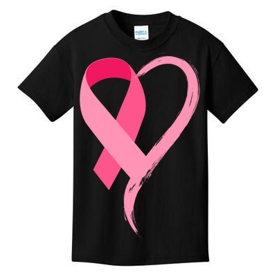 Pink Ribbon Of Love Breast Cancer Awareness Kids T-Shirt