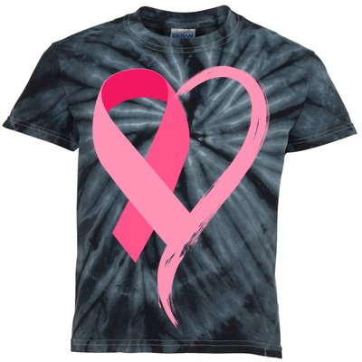 Pink Ribbon Of Love Breast Cancer Awareness Kids Tie-Dye T-Shirt