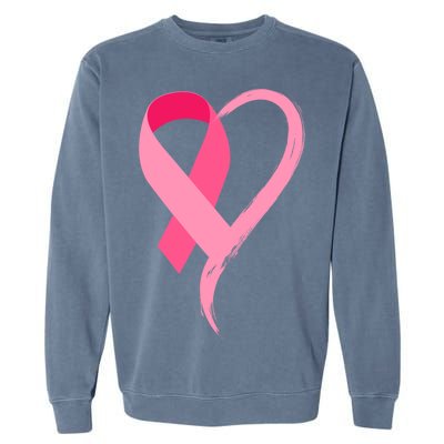 Pink Ribbon Of Love Breast Cancer Awareness Garment-Dyed Sweatshirt