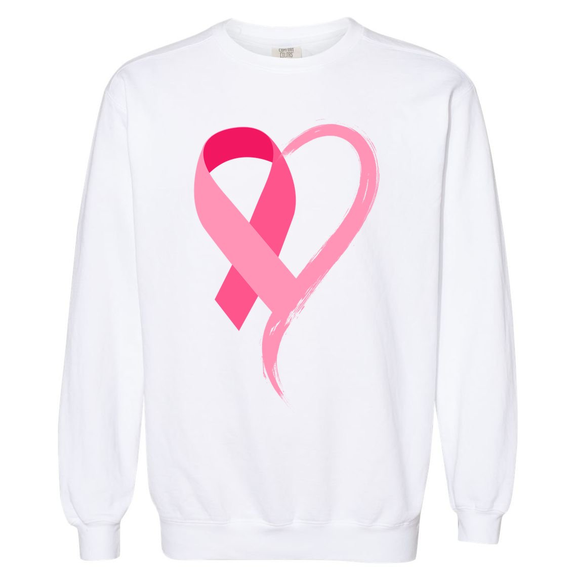 Pink Ribbon Of Love Breast Cancer Awareness Garment-Dyed Sweatshirt