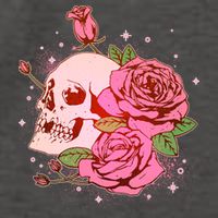 Pink Roses Skull Tattoo  Vector Backpack