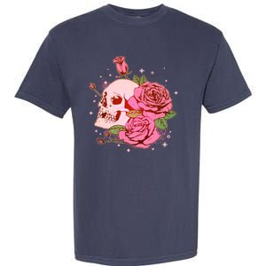 Pink Roses Skull Tattoo  Garment-Dyed Heavyweight T-Shirt