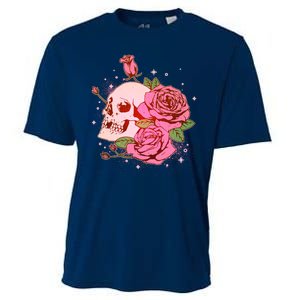 Pink Roses Skull Tattoo  Cooling Performance Crew T-Shirt