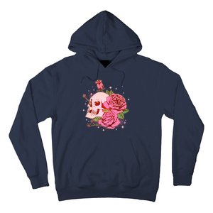 Pink Roses Skull Tattoo  Hoodie