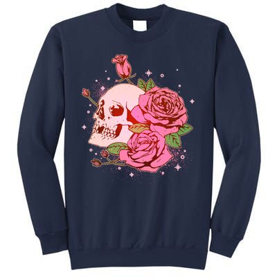 Pink Roses Skull Tattoo  Sweatshirt