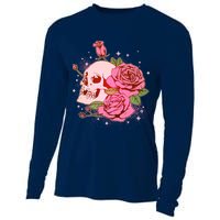 Pink Roses Skull Tattoo  Cooling Performance Long Sleeve Crew
