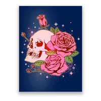 Pink Roses Skull Tattoo  Poster
