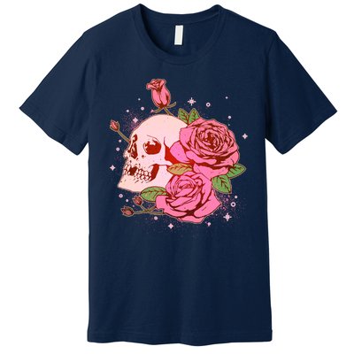 Pink Roses Skull Tattoo  Premium T-Shirt