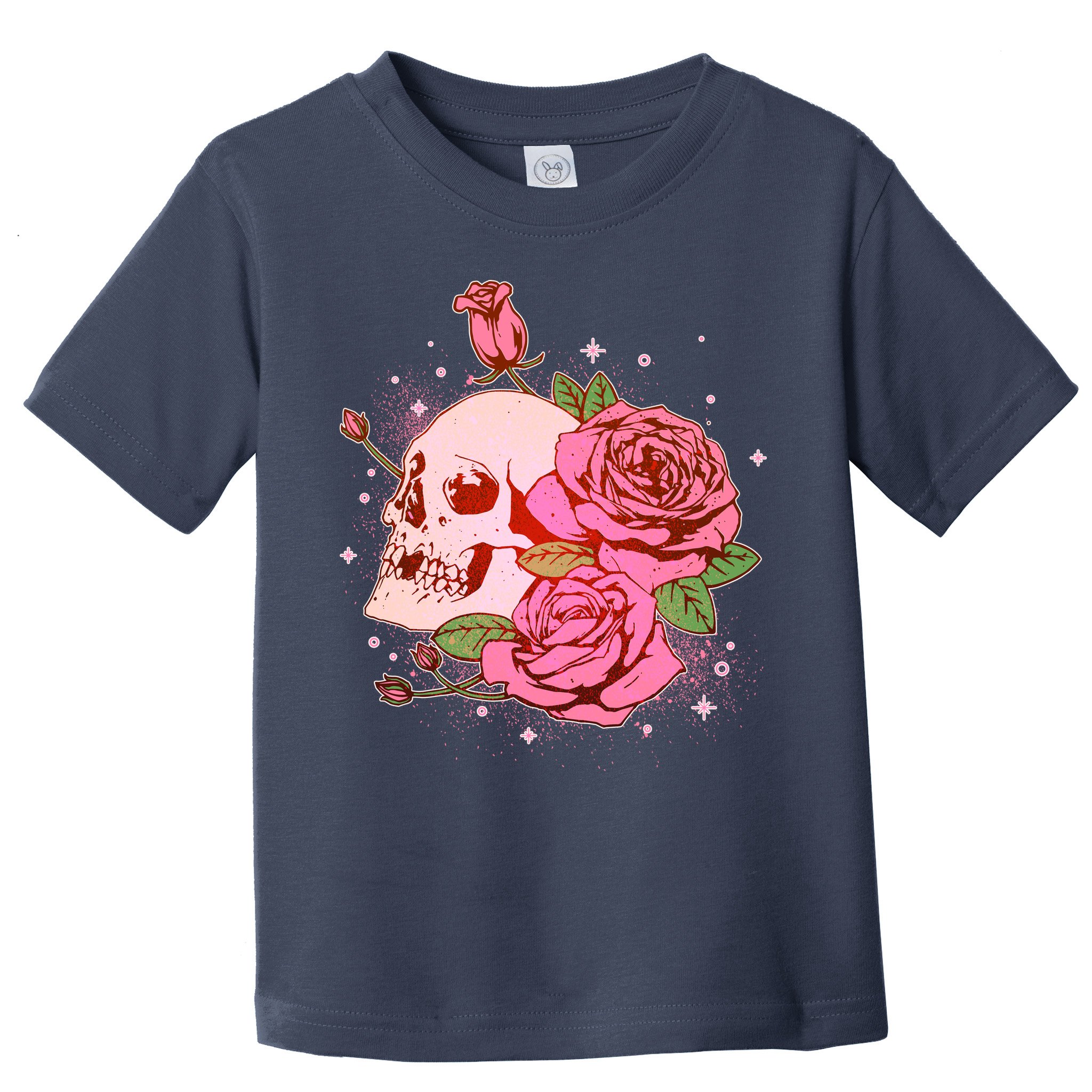 Pink Roses Skull Tattoo  Toddler T-Shirt