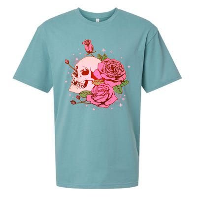 Pink Roses Skull Tattoo  Sueded Cloud Jersey T-Shirt