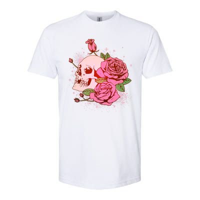 Pink Roses Skull Tattoo  Softstyle® CVC T-Shirt