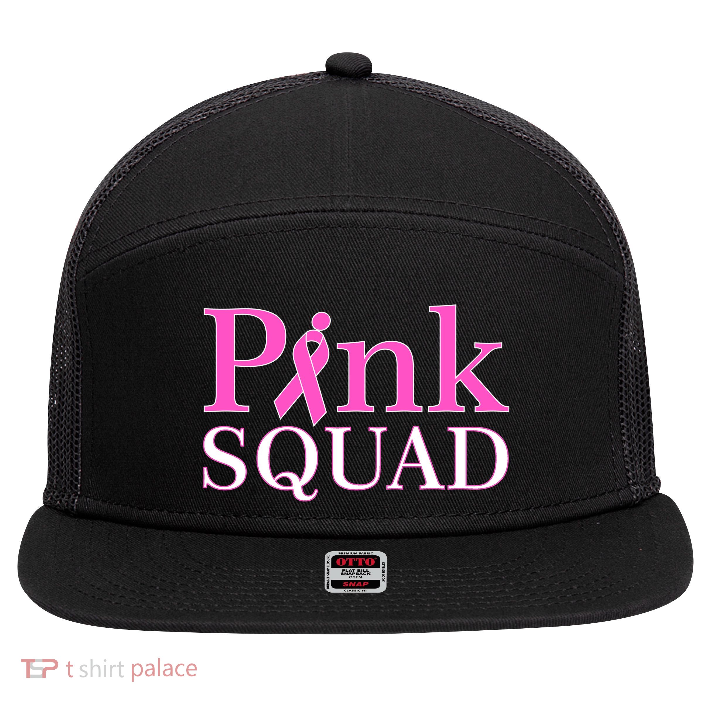 Pink Squad 7 Panel Mesh Trucker Snapback Hat