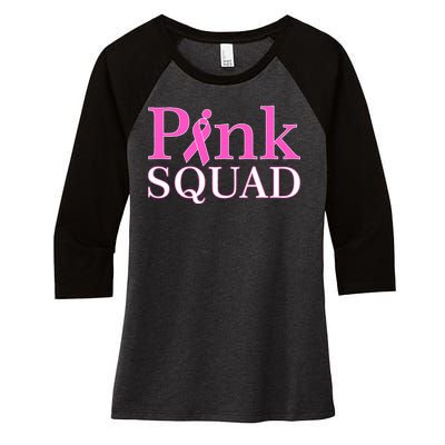 Pink Squad Women's Tri-Blend 3/4-Sleeve Raglan Shirt