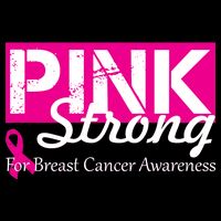 Pink Strong For Breast Cancer Awareness Button