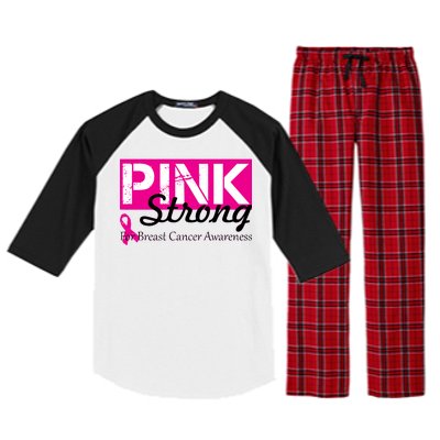 Pink Strong For Breast Cancer Awareness Raglan Sleeve Pajama Set