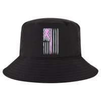 Pink Thin Line Breast Cancer Flag Cool Comfort Performance Bucket Hat