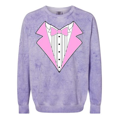 Pink Tux Party Tuxedo Colorblast Crewneck Sweatshirt