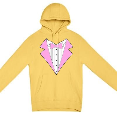 Pink Tux Party Tuxedo Premium Pullover Hoodie