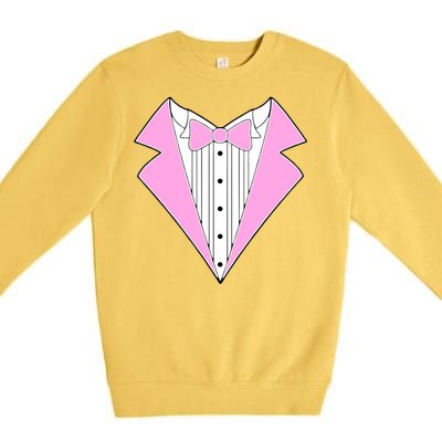 Pink Tux Party Tuxedo Premium Crewneck Sweatshirt