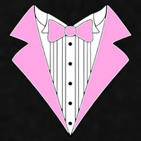 Pink Tux Party Tuxedo Ladies PosiCharge Tri-Blend Wicking Tank