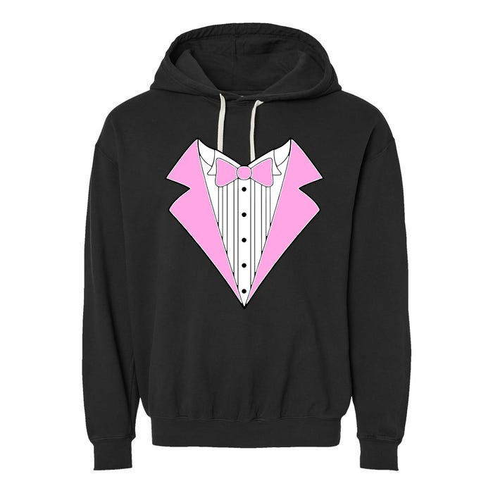 Pink Tux Party Tuxedo Garment-Dyed Fleece Hoodie