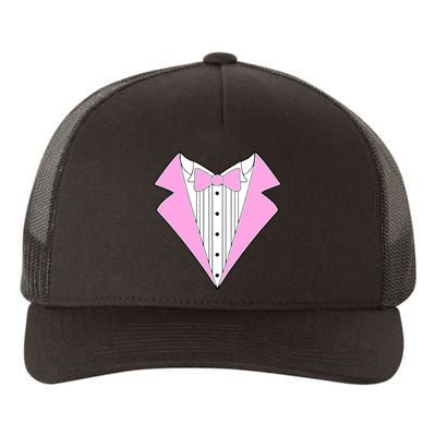 Pink Tux Party Tuxedo Yupoong Adult 5-Panel Trucker Hat