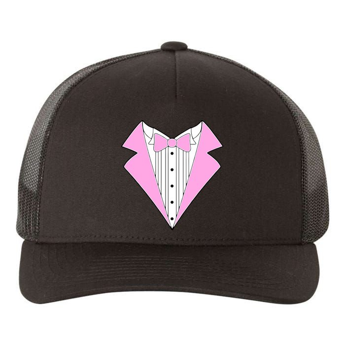 Pink Tux Party Tuxedo Yupoong Adult 5-Panel Trucker Hat
